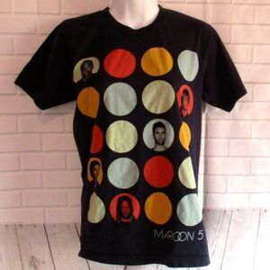 Maroon 5 Concert Tour 2013 Band T-Shirt Music Small Womens Black Cotton